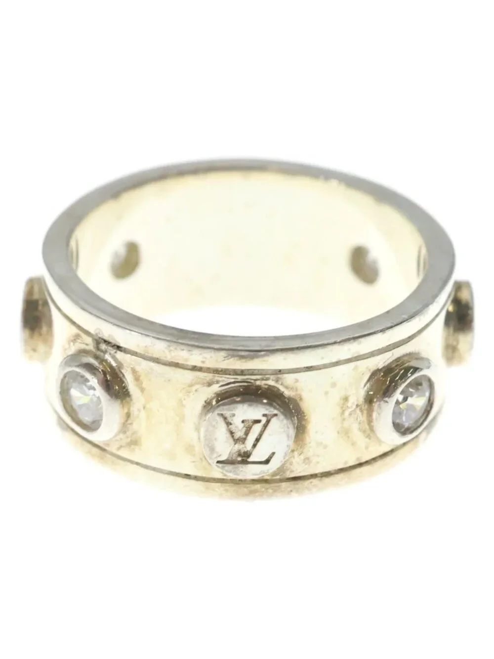 Louis Vuitton Ring LV Studs LV Logo Silver